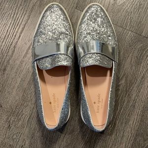 Kate spade glitter slide on sneakers